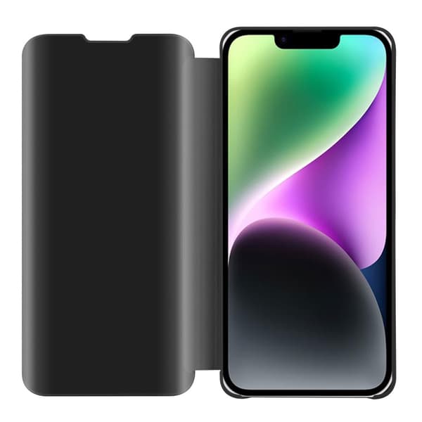 iPhone 14 PLUS Skal Plånboksfodral Clear View Mirror Skyddsomslag med standfunktion 360 graders skydd