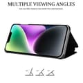 Miniatyrbild 5 av 7: iPhone 14 PLUS Skal Plånboksfodral Clear View Mirror Skyddsomslag med standfunktion 360 graders skydd