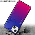 Miniatyrbild 4 av 7: iPhone 14 Skal Fodral i två färger av TPU-silikon och baksida av härdat glas Case Cover Mobilskydd