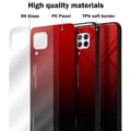 Miniatyrbild 7 av 7: Huawei NOVA 6 SE / P40 LITE / NOVA 7i Skal Fodral i två färger av TPU-silikon och baksida av härdat glas Case Cover Mobilskydd