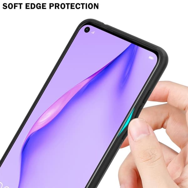 Huawei NOVA 6 SE / P40 LITE / NOVA 7i Skal Fodral i två färger av TPU-silikon och baksida av härdat glas Case Cover Mobilskydd