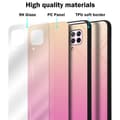 Miniatyrbild 7 av 7: Huawei NOVA 6 SE / P40 LITE / NOVA 7i Skal Fodral i två färger av TPU-silikon och baksida av härdat glas Case Cover Mobilskydd