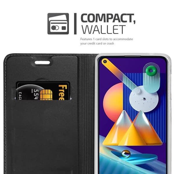 Deksel til Samsung Galaxy A11 / M11 Lommebokdeksel med magnetisk lukking, stativfunksjon og kortlomme