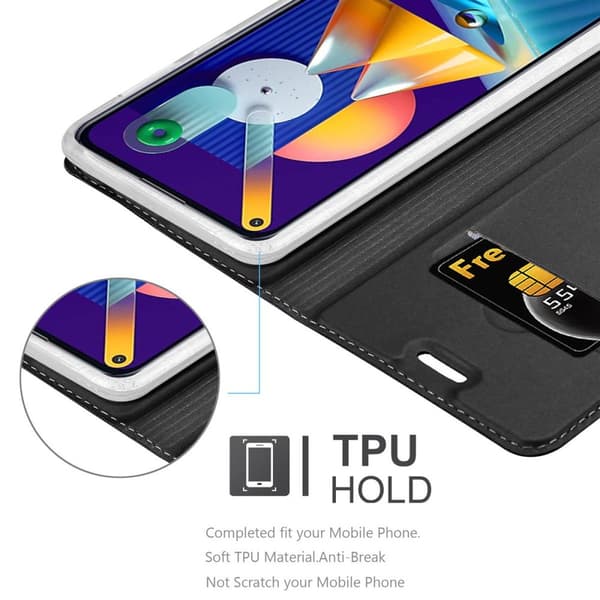 Deksel til Samsung Galaxy A11 / M11 Lommebokdeksel med magnetisk lukking, stativfunksjon og kortlomme