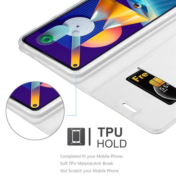 Deksel til Samsung Galaxy A11 / M11 Lommebokdeksel med magnetisk lukking, stativfunksjon og kortlomme