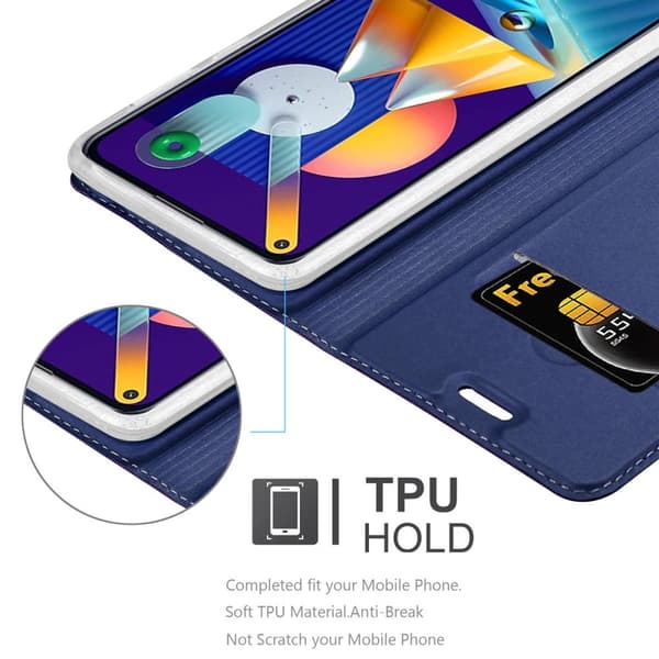 Deksel til Samsung Galaxy A11 / M11 Lommebokdeksel med magnetisk lukking, stativfunksjon og kortlomme
