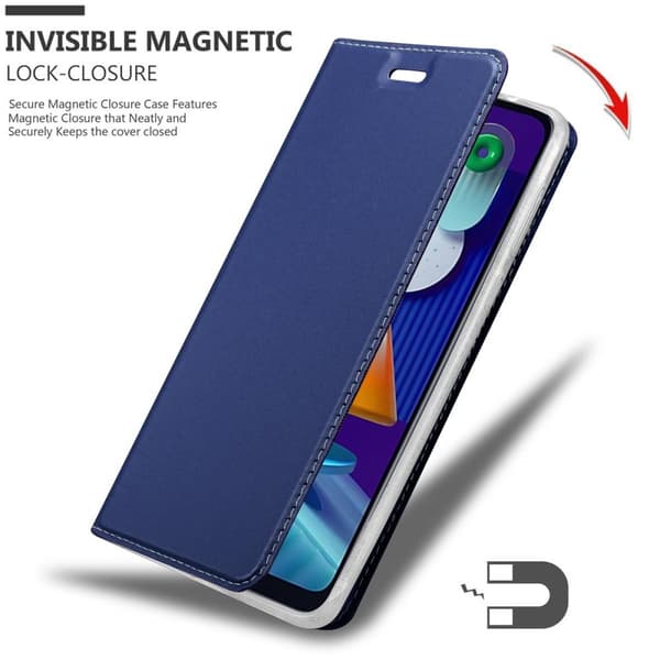 Deksel til Samsung Galaxy A11 / M11 Lommebokdeksel med magnetisk lukking, stativfunksjon og kortlomme