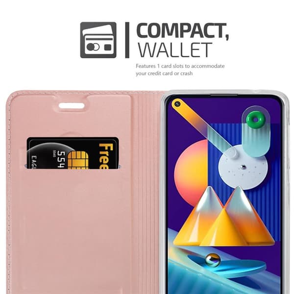 Deksel til Samsung Galaxy A11 / M11 Lommebokdeksel med magnetisk lukking, stativfunksjon og kortlomme