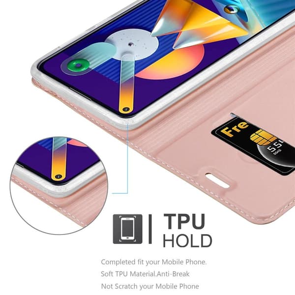 Deksel til Samsung Galaxy A11 / M11 Lommebokdeksel med magnetisk lukking, stativfunksjon og kortlomme