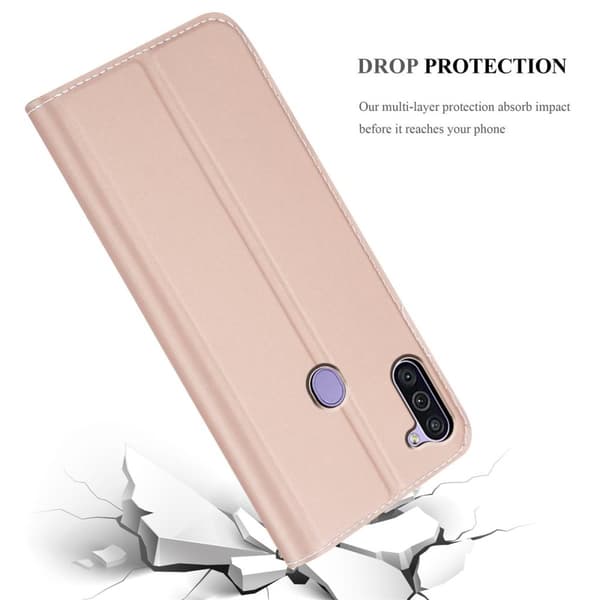 Deksel til Samsung Galaxy A11 / M11 Lommebokdeksel med magnetisk lukking, stativfunksjon og kortlomme