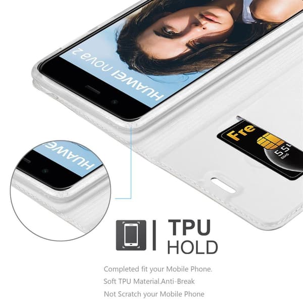 Huawei NOVA 2 Suojakotelo Suojakuori Lompakkokotelo Matkapuhelinkotelo jossa magneettisuljenta, jalusta-toiminto ja korttitasku