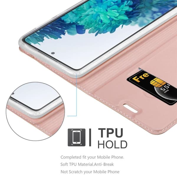 Deksel til Samsung Galaxy S20 FE Lommebokdeksel med magnetisk lukking, stativfunksjon og kortlomme
