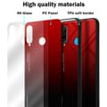 Pikkukuva 7 / 7: Huawei P30 LITE Suojakuori Suojakotelo Kaksivärinen joka on valmistettu TPU-silikonista ja jonka takaosa on valmistettu karkaistusta lasista