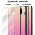 Miniatyrbilde 7 av 7: Deksel til Huawei P30 LITE Silikondeksel av TPU-silikon og bakside av herdet glass