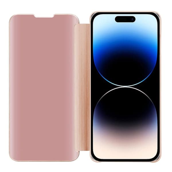 Etui for iPhone 14 PRO MAX Deksel Clear View Mirror Beskyttelsesetui med stativfunksjon 360 graders beskyttelse