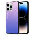 Miniatyrbild 1 av 2: iPhone 14 PRO Skal Fodral i två färger av TPU-silikon och baksida av härdat glas Case Cover Mobilskydd
