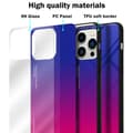 Miniatyrbild 7 av 7: iPhone 14 PRO Skal Fodral i två färger av TPU-silikon och baksida av härdat glas Case Cover Mobilskydd