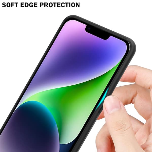 iPhone 14 PLUS Skal Fodral i två färger av TPU-silikon och baksida av härdat glas Case Cover Mobilskydd