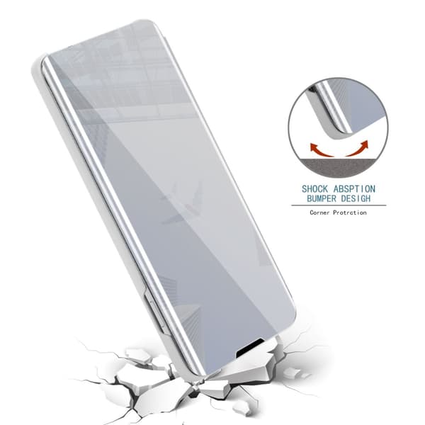 Etui for iPhone 14 PRO Deksel Clear View Mirror Beskyttelsesetui med stativfunksjon 360 graders beskyttelse