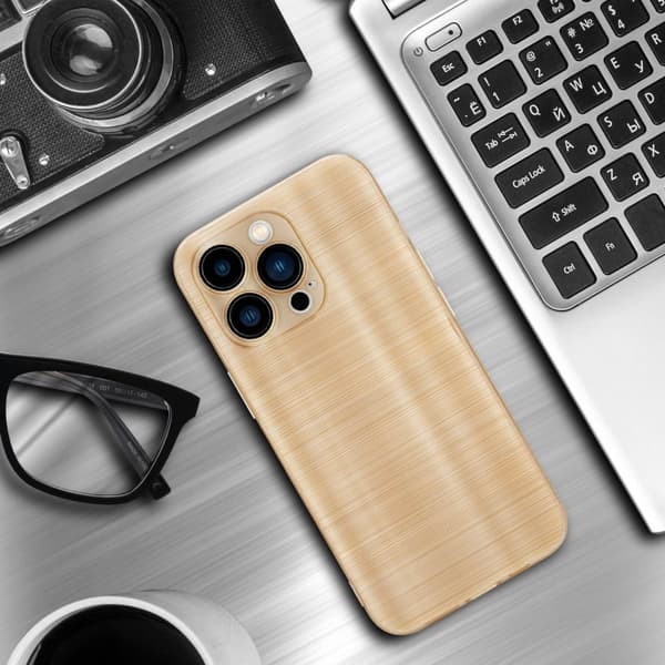 iPhone 14 PRO MAX Suojakuori Suojakotelo joustavasta TPU-silikonista harjatulla muotoilulla