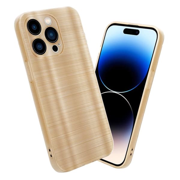 iPhone 14 PRO MAX Suojakuori Suojakotelo joustavasta TPU-silikonista harjatulla muotoilulla