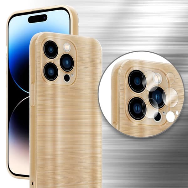 iPhone 14 PRO MAX Suojakuori Suojakotelo joustavasta TPU-silikonista harjatulla muotoilulla