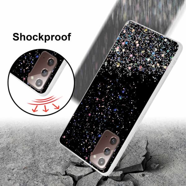 Deksel til Samsung Galaxy NOTE 20 med glitrende glitter