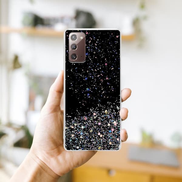 Deksel til Samsung Galaxy NOTE 20 med glitrende glitter