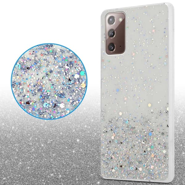 Deksel til Samsung Galaxy NOTE 20 med glitrende glitter