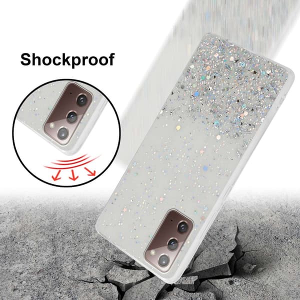 Deksel til Samsung Galaxy NOTE 20 med glitrende glitter