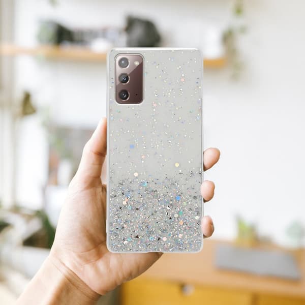 Deksel til Samsung Galaxy NOTE 20 med glitrende glitter