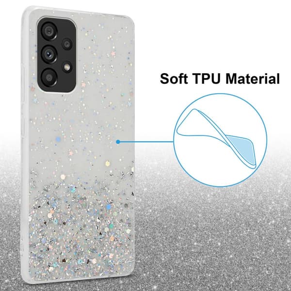 Samsung Galaxy A53 5G Skal Fodral Case Cover av flexibelt TPU-silikon med glittrande glitter
