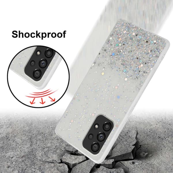 Samsung Galaxy A53 5G Skal Fodral Case Cover av flexibelt TPU-silikon med glittrande glitter