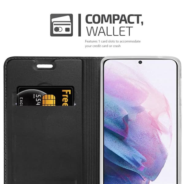 Deksel til Samsung Galaxy S21 PLUS Lommebokdeksel med magnetisk lukking, stativfunksjon og kortlomme