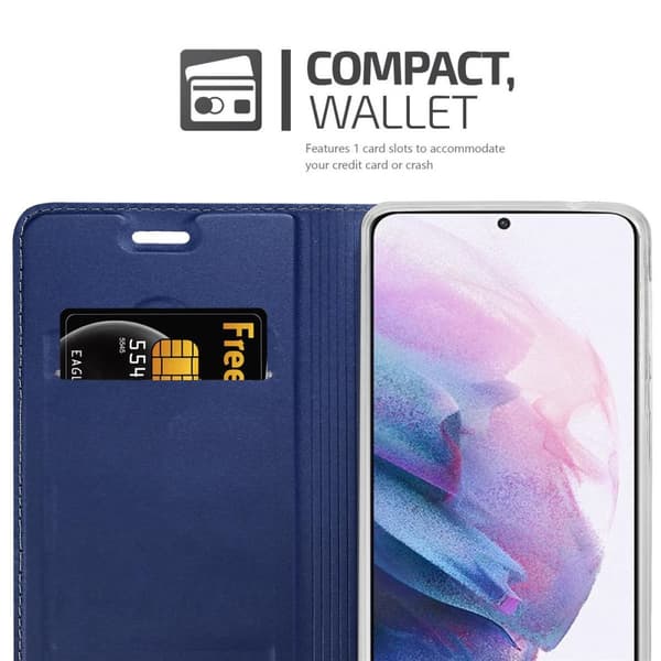 Samsung Galaxy S21 PLUS Skal Fodral med magnetisk stängning, ståfunktion och kortficka Mobilskydd