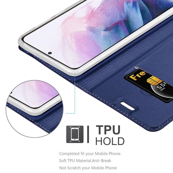 Samsung Galaxy S21 PLUS Skal Fodral med magnetisk stängning, ståfunktion och kortficka Mobilskydd
