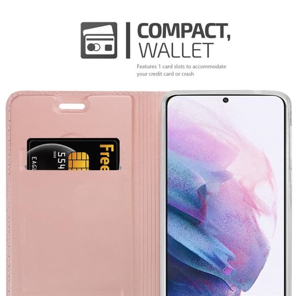 Samsung Galaxy S21 PLUS Skal Fodral med magnetisk stängning, ståfunktion och kortficka Mobilskydd