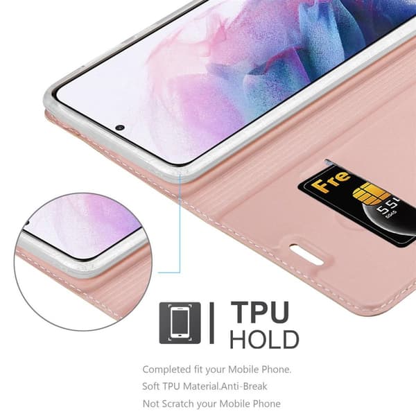 Deksel til Samsung Galaxy S21 PLUS Lommebokdeksel med magnetisk lukking, stativfunksjon og kortlomme