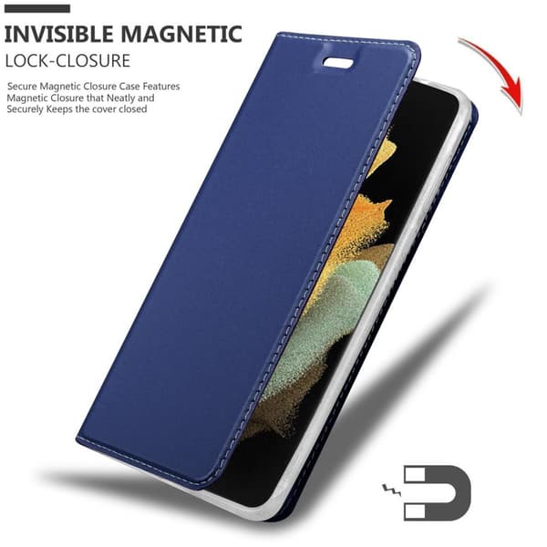 Deksel til Samsung Galaxy S21 ULTRA Lommebokdeksel med magnetisk lukking, stativfunksjon og kortlomme