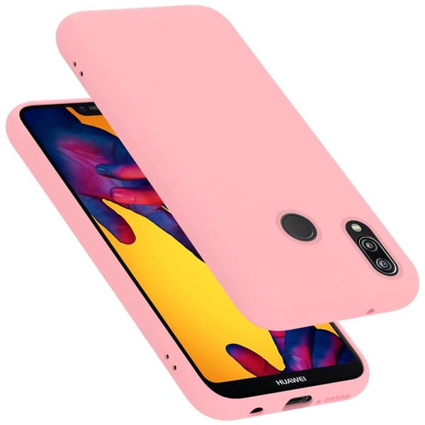 Huawei P20 LITE 2018 / NOVA 3E Suojakotelo Suojakuori valmistettu joustavasta TPU-silikonista LIQUID VAALEANPUNAINEN