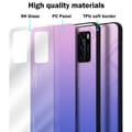 Miniatyrbilde 7 av 7: Deksel til Huawei P40 Silikondeksel av TPU-silikon og bakside av herdet glass
