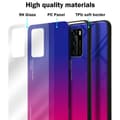 Miniatyrbilde 7 av 7: Deksel til Huawei P40 Silikondeksel av TPU-silikon og bakside av herdet glass