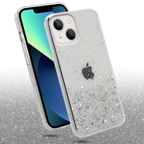 iPhone 14 PLUS Suojakuori Suojakotelo joustavasta TPU-silikonista jossa on kimaltelevaa glitteriä