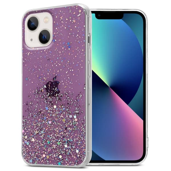 iPhone 14 PLUS Skal Fodral Case Cover av flexibelt TPU-silikon med glittrande glitter