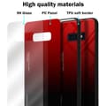 Pikkukuva 6 / 6: Samsung Galaxy S10e Suojakuori Suojakotelo Kaksivärinen joka on valmistettu TPU-silikonista ja jonka takaosa on valmistettu karkaistusta lasista
