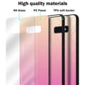 Pikkukuva 6 / 6: Samsung Galaxy S10e Suojakuori Suojakotelo Kaksivärinen joka on valmistettu TPU-silikonista ja jonka takaosa on valmistettu karkaistusta lasista