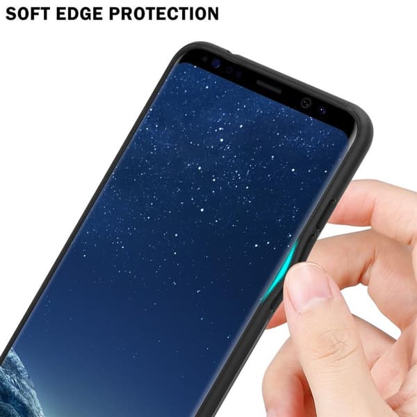 Samsung Galaxy S8 Suojakuori Suojakotelo Kaksivärinen joka on valmistettu TPU-silikonista ja jonka takaosa on valmistettu karkaistusta lasista
