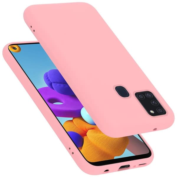 Samsung Galaxy A21s Skal Fodral av flexibelt TPU-silikon Case Cover LIQUID ROSA