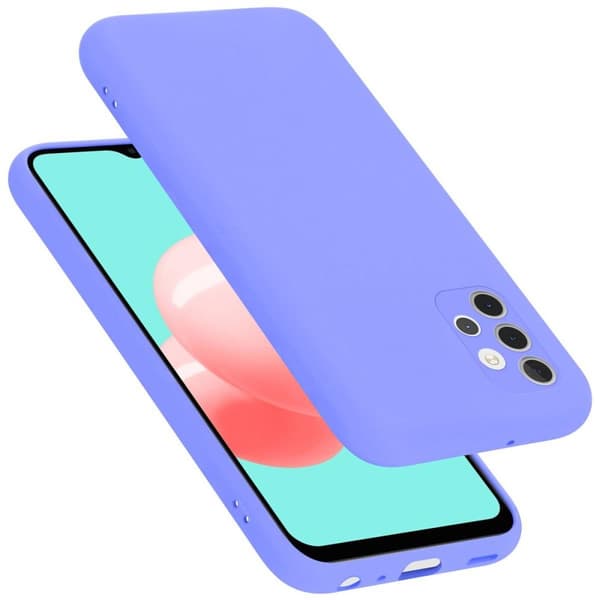 Samsung Galaxy A32 4G Suojakotelo Suojakuori valmistettu joustavasta TPU-silikonista LIQUID VIOLETTI