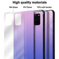 Miniatyrbilde 7 av 7: Deksel til Samsung Galaxy S20 PLUS Silikondeksel av TPU-silikon og bakside av herdet glass